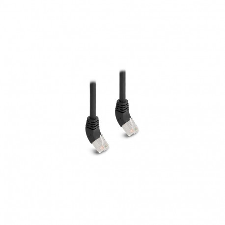 "Delock RJ45 Netzwerkkabel Cat.6A S/FTP 45° nach oben gewinkelt 0,25 m schwarz"