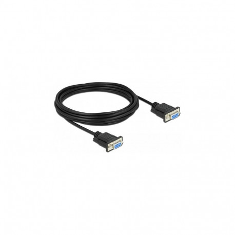 "Delock RS-232 Kabel Seriell D-Sub 9 Buchse zu Buchse Nullmodem mit schmalem Steckergehäuse - CTS / 