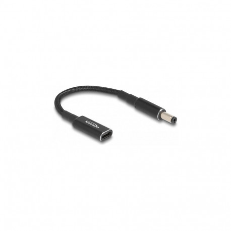 Delock adapterkaabel sülearvuti laadimiskaablile USB Type-C™ pesa kuni 5,5 x 2,1 mm pistik 15 cm