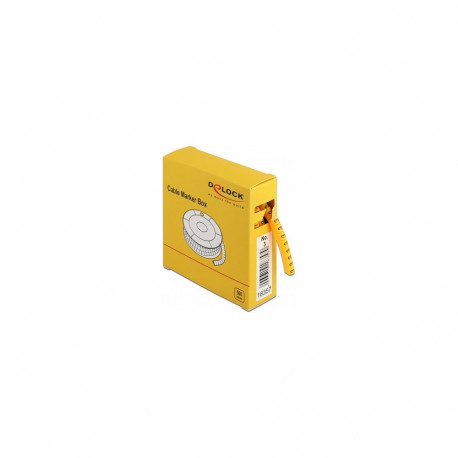 "Delock Kabelmarker Box, Nr: 3, gelb, 500 Stück"