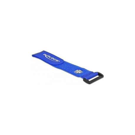 "Klett-Kabelbinder mit Schlaufe und Befestigungsöse L 280 x B 38 mm blau 3 Stück"