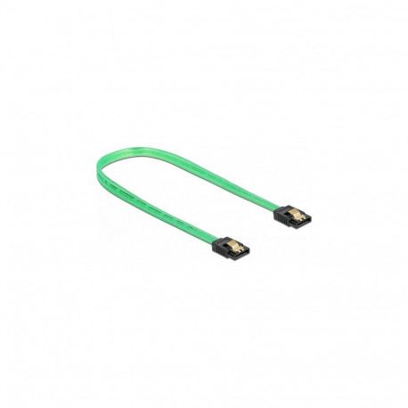 Delock SATA 6 Gb/s roheline UV-valgusefektiga kaabel 70 cm