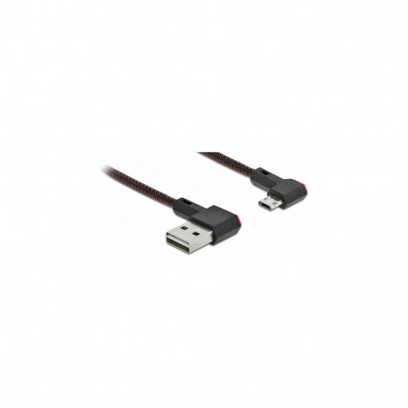 "Delock EASY-USB 2.0 Kabel Typ-A Stecker zu EASY-USB Typ Micro-B Stecker gewinkelt links / rechts 1 