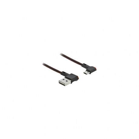 "EASY-USB 2.0 Kabel Typ-A Stecker zu EASY-USB Typ Micro-B Stecker gewinkelt links / rechts 0,2 m sch