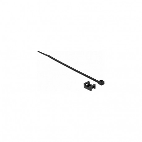 Kruvikinnitus 15x10mm koos kaablisidemega L 200xB 3,6mm, must