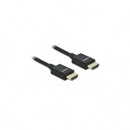 Delock koaksiaalne High Speed HDMI kaabel 48 Gbps 8K 60 Hz must 0.5 m