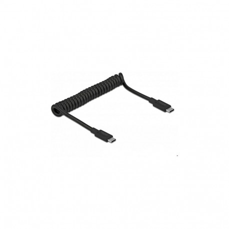 "Delock USB 10 Gbps Spiralkabel USB Type-C™ Stecker zu USB Type-C™ Stecker PD 3 A E-Marker"