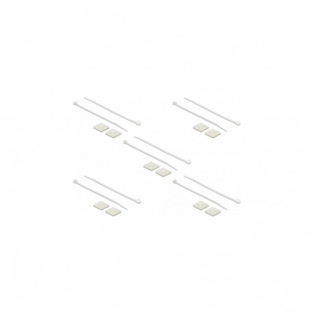 "Befestigungssockel 25 x 25 mm mit Kabelbinder L 150 x B 3,6 mm weiß"