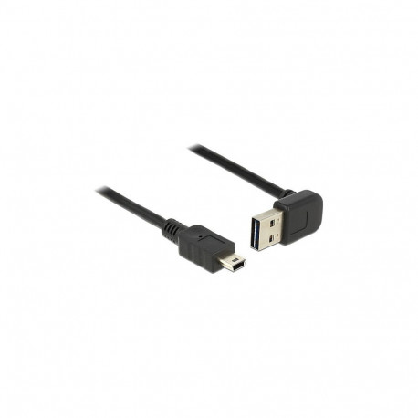 "Delock Kabel EASY-USB 2.0 Typ-A Stecker gewinkelt oben / unten > USB 2.0 Typ Mini-B Stecker 0,5 m"