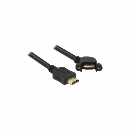 "Kabel HDMI-A Stecker > HDMI-A Buchse zum Einbau 110° gewinkelt 4K 30 Hz 1 m"