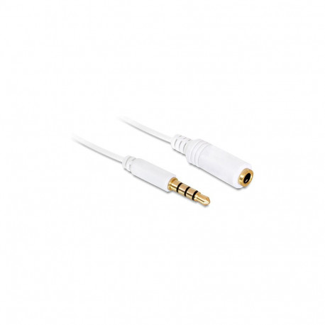 Audio pikenduskaabel 3,5mm pistik/pesa 4 kontaktiga, 0,5m