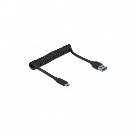Delock USB 10 Gbps spiraalkaabel Type-A pistik - USB Type-C™ pistik