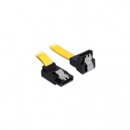 "Delock SATA 6 Gb/s Kabel oben gewinkelt auf unten gewinkelt 50 cm gelb"