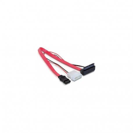 "Delock Kabel Micro SATA Stecker > 2 Pin Power 5 V / 3,3 V + SATA 7 Pin 30 cm oben gewinkelt"
