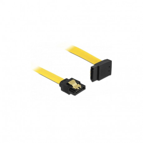 Delock SATA 6 Gb/s kaabel, sirge kuni üles nurgaga, 50 cm, kollane