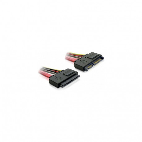 "Delock Verlängerungskabel SATA 6 Gb/s 22 Pin Stecker > SATA 22 Pin Buchse (5 V + 12 V) 50 cm"