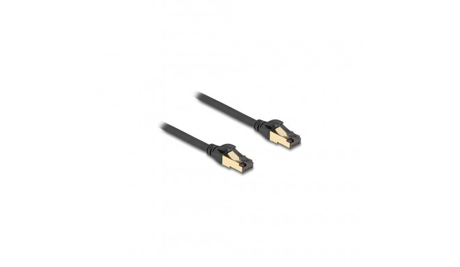 "Delock RJ45 Netzwerkkabel Cat.6A Stecker zu Stecker S/FTP schwarz 10 m mit Cat.7 Rohkabel Industrie