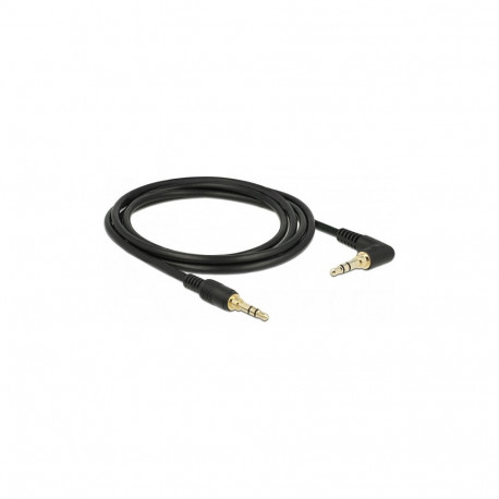 3,5 mm 3 Pin jack-kaabel, pistik–pistik, üks nurga all, 2 m, must