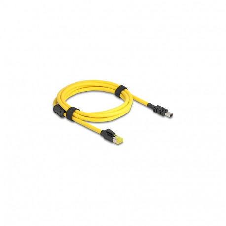 Delock Mini I/O 8 Pin D-Form Typ 2 pistik - RJ45 pistik Cat.6 kaabel 2 m kollane