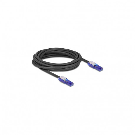 "Delock RJ45 Netzwerkkabel Cat.6 UTP mit 180° winkelbaren Steckern schwarz 5 m"