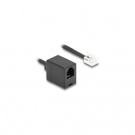 "Delock Telefonkabel / Spiralkabel RJ11 Stecker zu RJ11 Buchse schwarz 3 m"