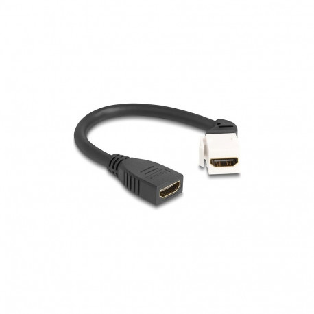 "Keystone Modul Kabel HDMI Buchse zu Buchse 45° gewinkelt 8K 60 Hz 20 cm schwarz"