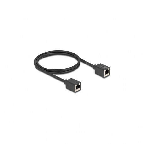 "Delock Netzwerk Verlängerungskabel Kupplung RJ45 Buchse zu RJ45 Buchse Cat.6A S/FTP 1 m schwarz"