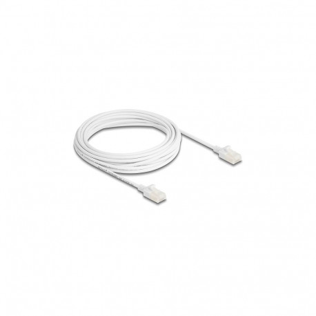 Delock RJ45 võrgukaabel Cat.6A vastupidava lukustusega tööstuslik U/UTP Slim 5 m valge