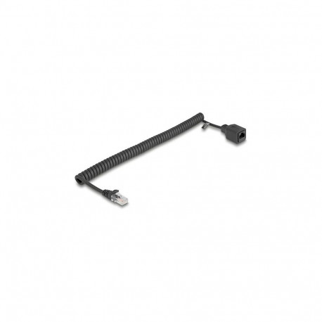 "Delock RJ45 Spiralkabel Stecker zu Buchse Cat.5e UTP 1 m bis 3 m schwarz"