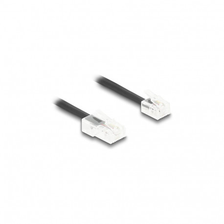 "Delock Telefonkabel / Spiralkabel RJ11 Stecker zu RJ45 Stecker schwarz 10 m"