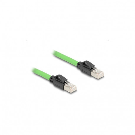 "Delock RJ45 Netzwerkkabel Cat.6A Stecker zu Stecker SF/UTP schleppkettentauglich PUR (TPU) 5 m grün