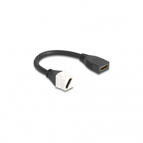 "Keystone Modul Kabel HDMI Buchse zu Buchse diagonal 8K 60 Hz 20 cm schwarz"
