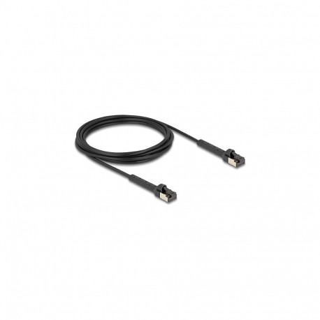 Delock RJ45 õhuke võrgukaabel Cat.6A U/FTP nurgaga must 3 m