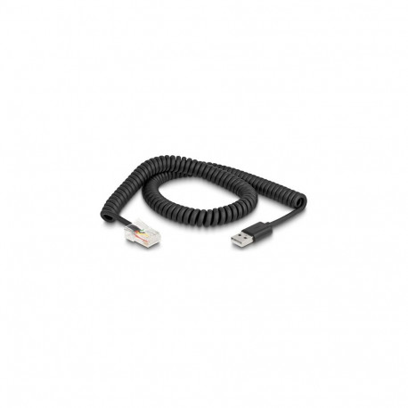 "Delock RJ50 zu USB 2.0 Typ-A Spiralkabel 2 m"