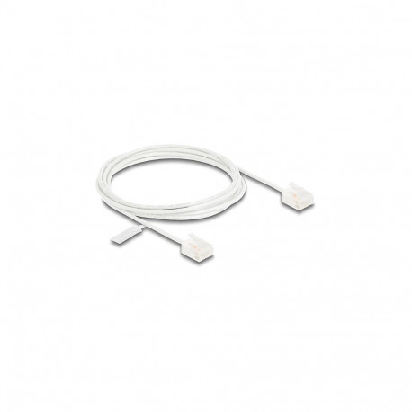 "Delock RJ45 Netzwerkkabel Cat.6 UTP Ultra Slim 2 m weiß mit kurzen Steckern"
