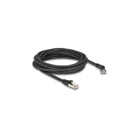"Delock RJ45 Netzwerkkabel Cat.8.1 S/FTP Stecker 45° nach rechts gewinkelt zu Stecker gerade bis 40 
