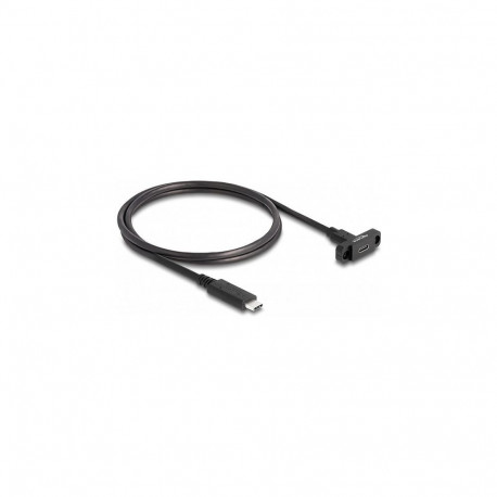 Delock SuperSpeed USB 10 Gbps (USB 3.2 Gen 2) USB Type-C™ isane-emane kaabel 1 m integreeritav must