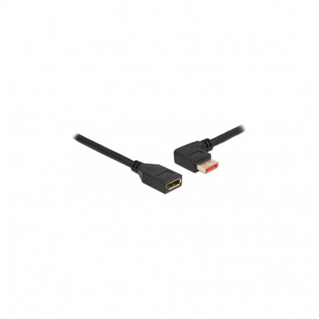 Delock DisplayPort pikenduskaabel 90° vasakule nurgaga pistik pesasse 8K 60 Hz 1 m