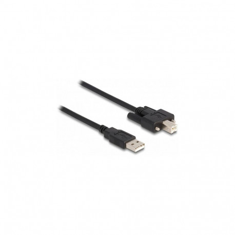 "Delock Kabel USB 2.0 Typ-A Stecker zu Typ-B Stecker mit Schrauben 0,5 m"