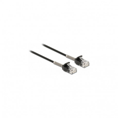 "Delock Kabel RJ45 Stecker zu RJ45 Stecker mit Knickschutz Cat.6A 1 m schwarz"