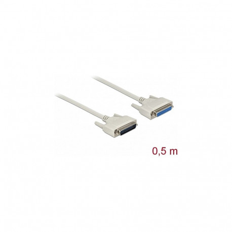 "Delock Serielles Kabel D-Sub 25 Stecker zu Buchse 0,5 m"