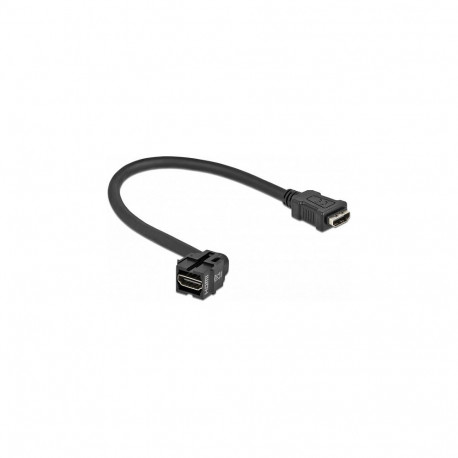 "Delock Keystone Modul HDMI Buchse 250° > HDMI Buchse mit Kabel schwarz"
