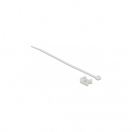 "Schraubhalter 15 x 10 mm mit Kabelbinder L 200 x B 3,6 mm weiß"
