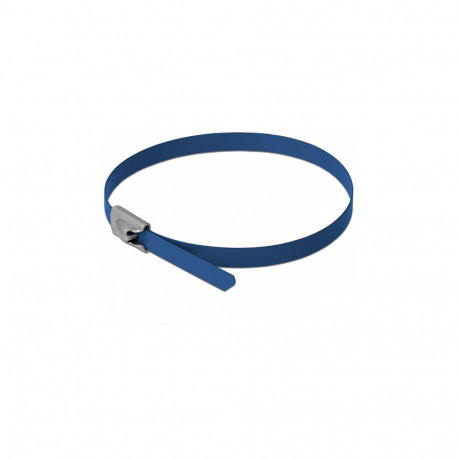 "Edelstahlkabelbinder L 400 x B 4,6 mm blau 10 Stück"