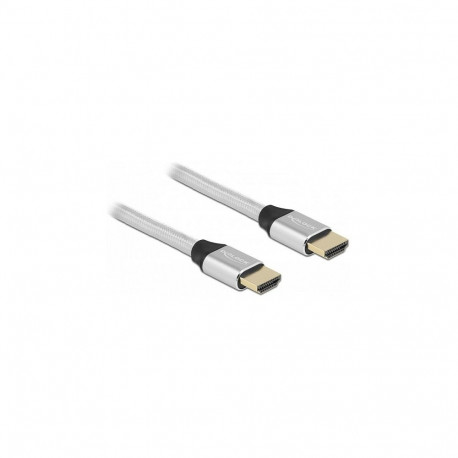 "Delock Ultra High Speed HDMI Kabel 48 Gbps 8K 60 Hz silber 2 m zertifiziert"