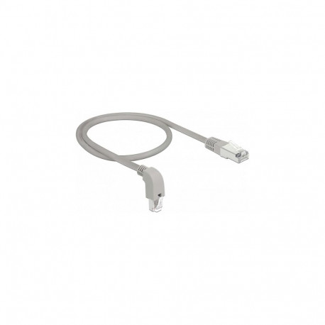 "Delock Netzwerkkabel RJ45 Cat.6A S/FTP unten gewinkelt / gerade 0,5 m"