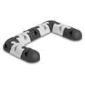 "Delock Kabelhalter selbstklebend modular Set 9 Stück schwarz / grau"