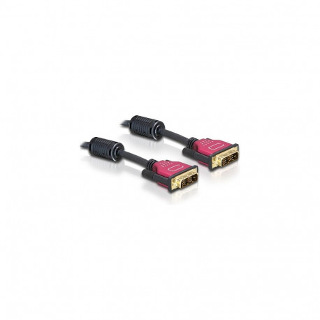 "Kabel DVI 24+1 Stecker > DVI 24+1 Stecker 3 m rot Metall"