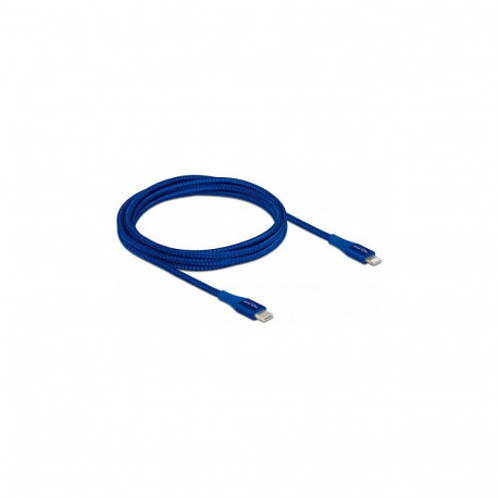 "Delock Daten- und Ladekabel USB Type-C™ zu Lightning™ für iPhone™, iPad™ und iPod™ blau 2 m MFi"