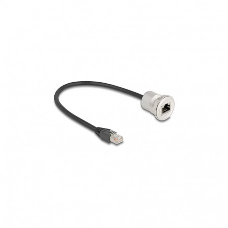 Delock RJ45 paneelipesa kaabli ja pistikuga Cat.5e STP 30 cm alumiinium